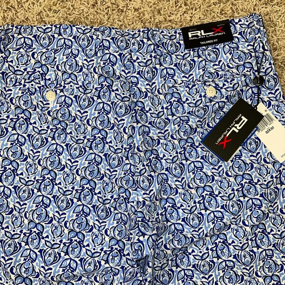 RLX Ralph Lauren Men’s Tailored Fit Water-Repellent Golf Pants Blue, Size 32x32 - Picture 12 of 16